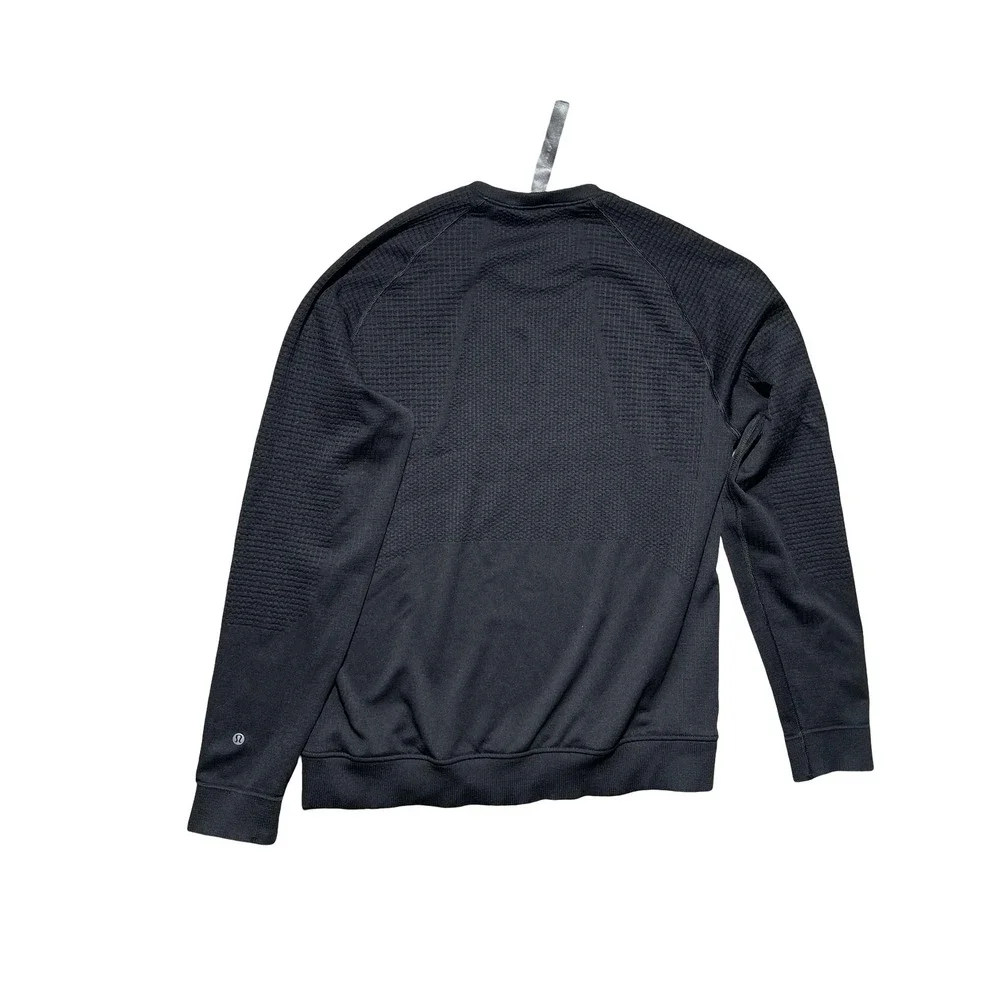 Lululemon Engineered Warmth Crewneck Sweater Black Merino Wool blend Mens L